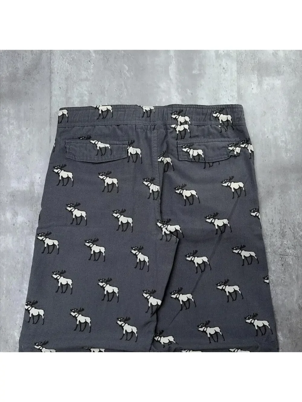 Y2K Grey Abercrombie & Fitch Grunge Baggy Skater Pajama Pants
